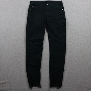 Hudson Jeans Womens 27 Krista Ankle Super Skinny Raw Hem Stretch Flex Dark Green